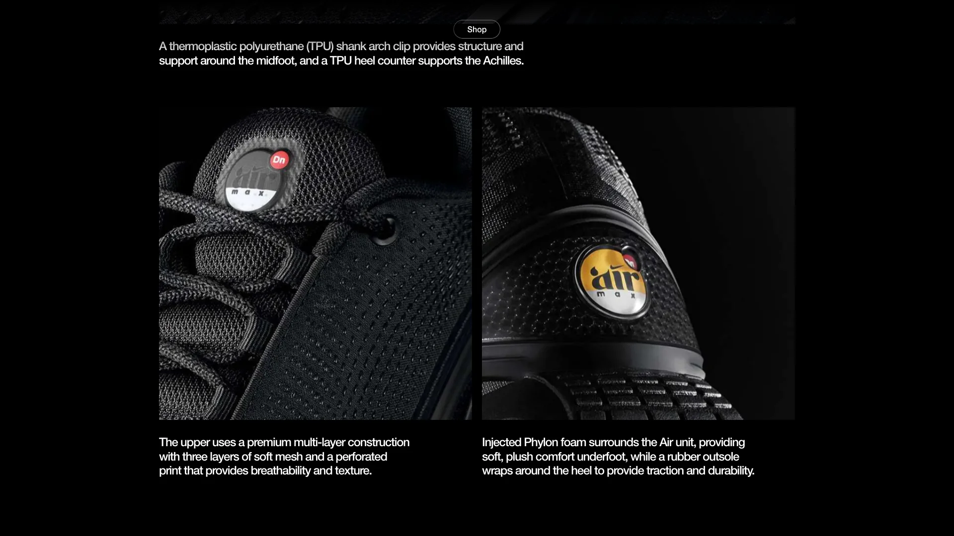 Nike Air Max DN features and details view