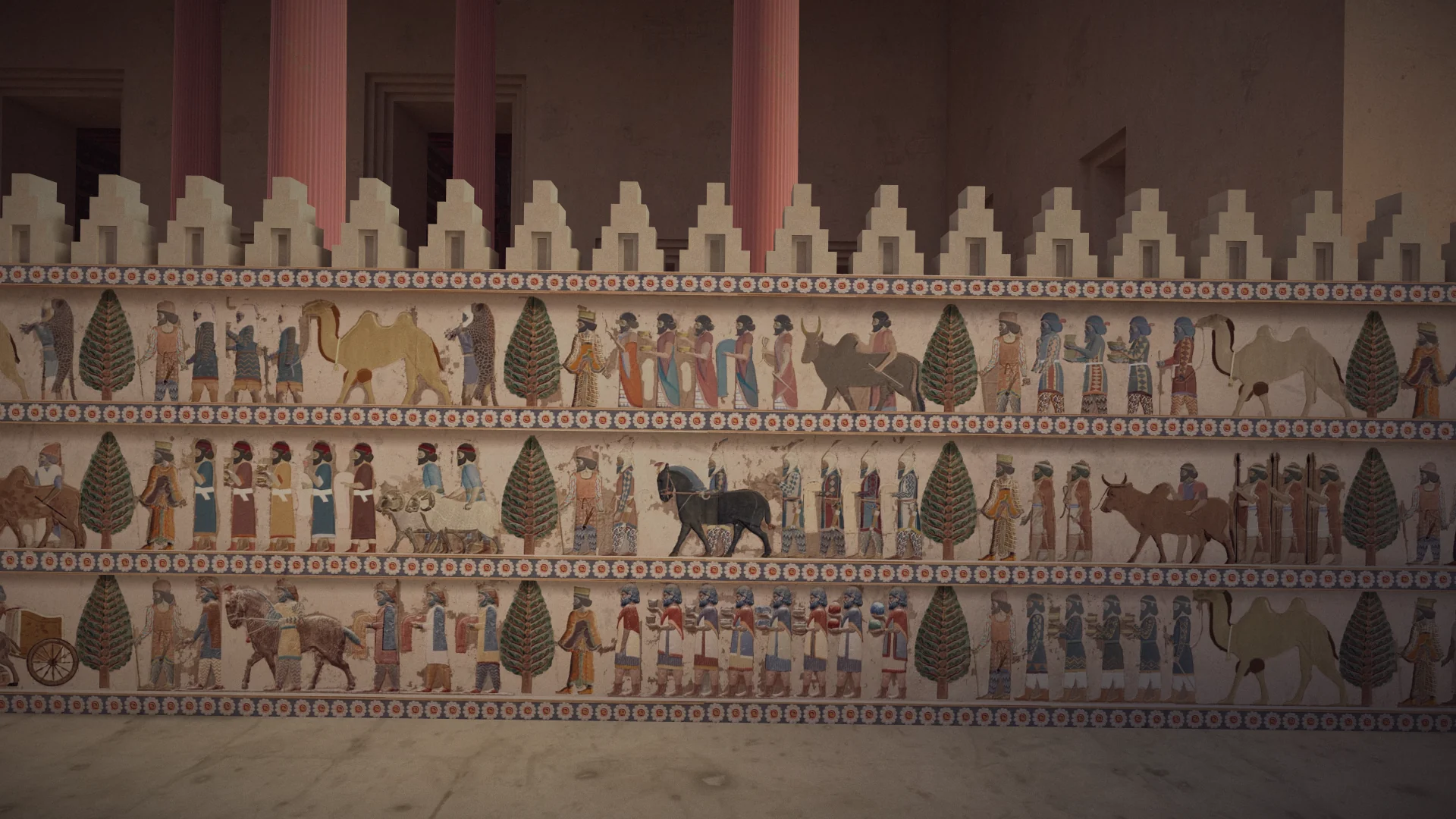 Persepolis Reimagined Apadana reliefs environment